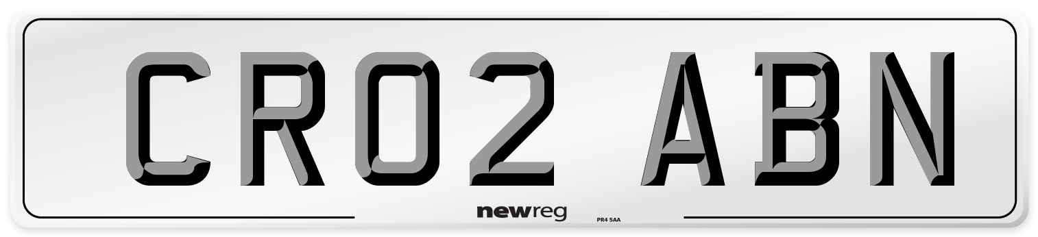 CR02 ABN Number Plate from New Reg
